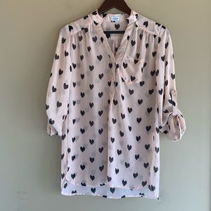 Charming Charlie Heart Blouse
